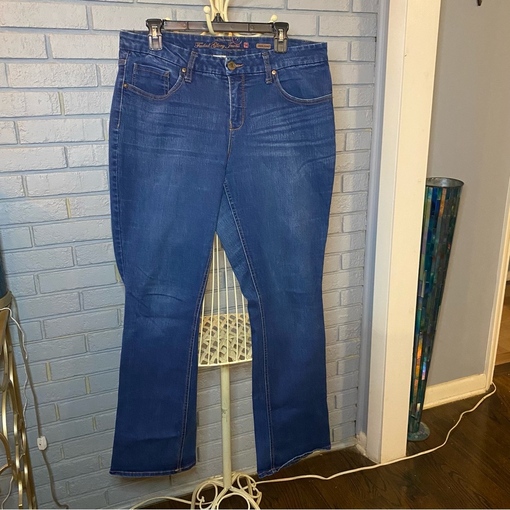 Faded Glory Women's Classic Blue Flare Leg Jeans